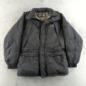 Vintage 90s Mountain Hardwear Puffer Jacket Mens Small Black Goose Down Coat